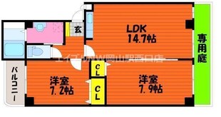 サンセリテＩtano　Ｂ棟の物件間取画像